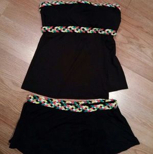 Black colorful swimsuit